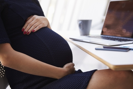pregnant woman at an office