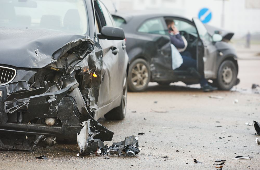 Two Cars After a Car Accident